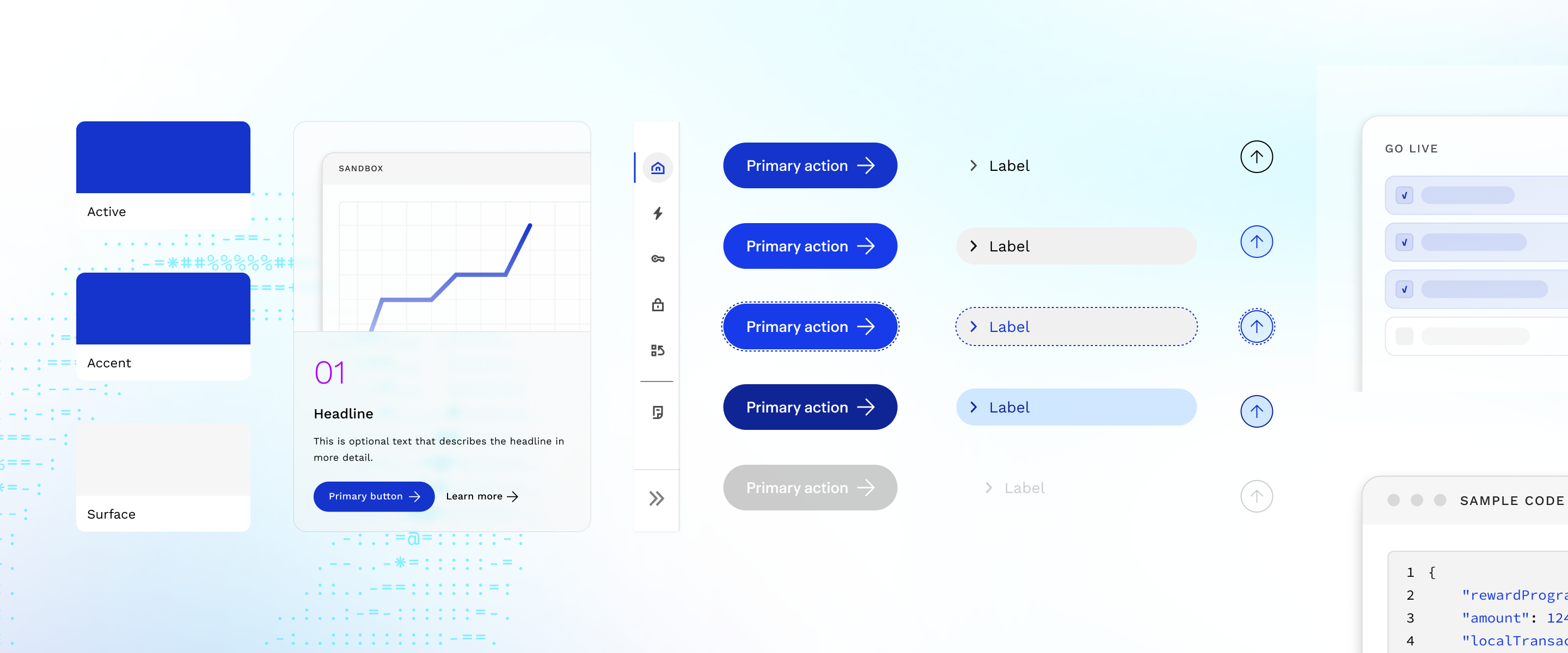 The same components in light mode